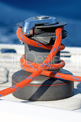 Winch with rope