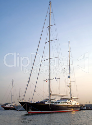 Sailing boats in turkish marine