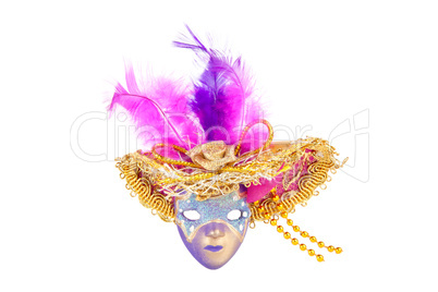 Painted Venice mask isolated on white