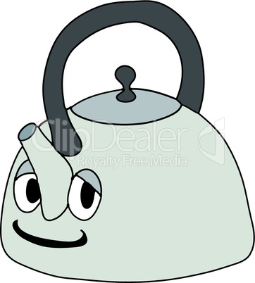 Vector cartoon kettle, part of a series of houshold appliances