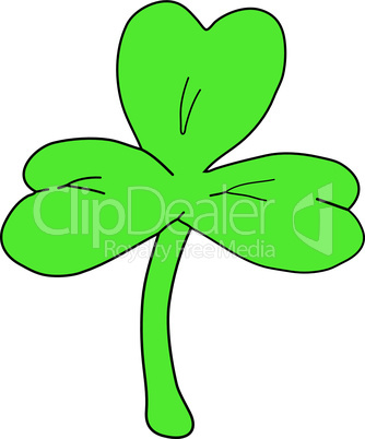 Vector illustration of a 3 leafed clover