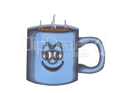 Smiling cup of coffee