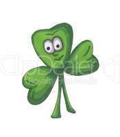 Smiling three leafed clover