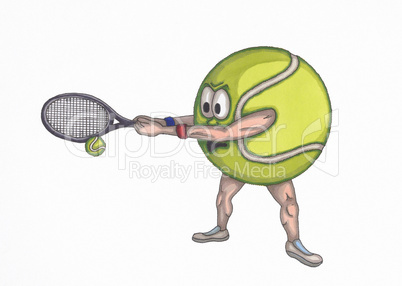 Human tennis ball