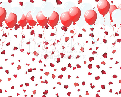 balloons on hearts