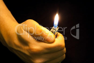 Hand with lighter