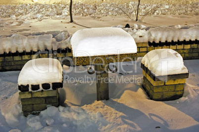 Table under snow