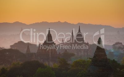 Sunrise over ancient Bagan, Myanmar