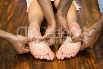 indian ayurvedic oil foot massage