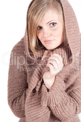 Beautiful woman in cardigan