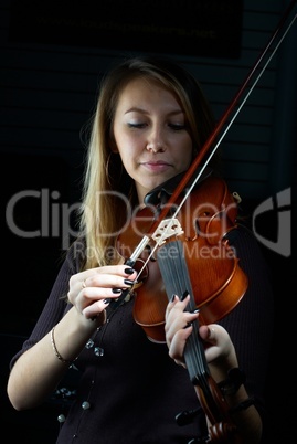 Woman and violin
