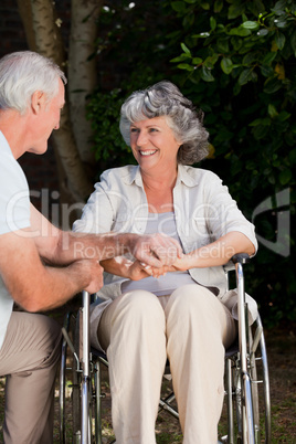 Mature couple in the garden