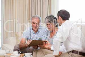 Seniors with assurance man
