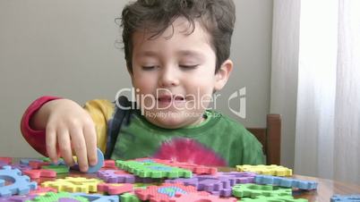 Little Boy playing toys