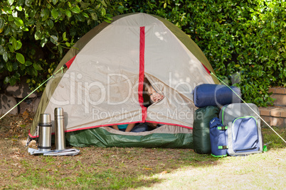 A tent in the garden