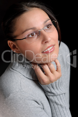 Designer glasses - successful architect woman