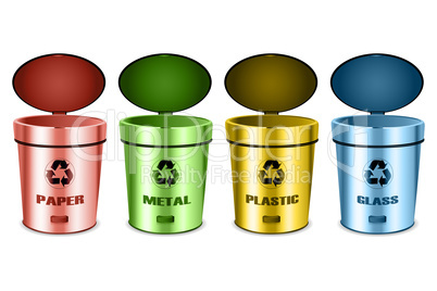 sets of recycle bins