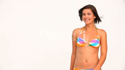 Frau im Bikini