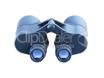 isolated binoculars 3d render