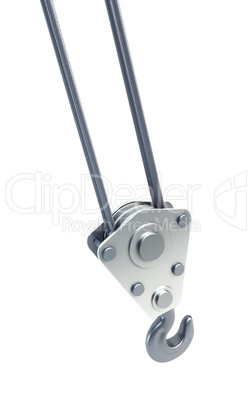 isolated crane hook 3d render