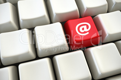 keyboard with "email" button