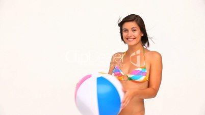 Frau im Bikini