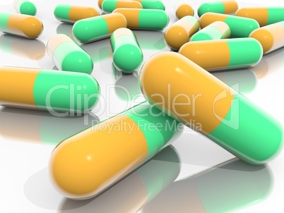 Orange and Green Pills