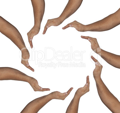 Hands making a circle
