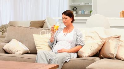 Schwangere relaxt