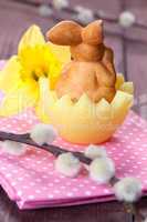 Hase in Eierschale / easter bunny in an eggshell