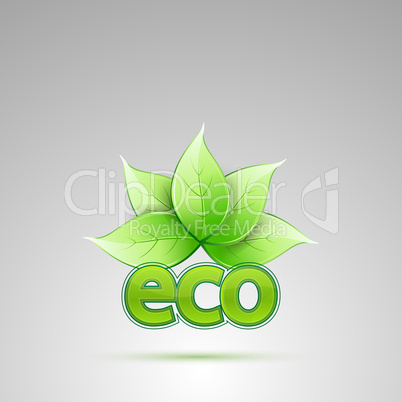 eco with leaves