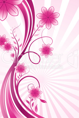 wavy floral background