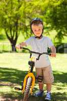 Boy with his bike