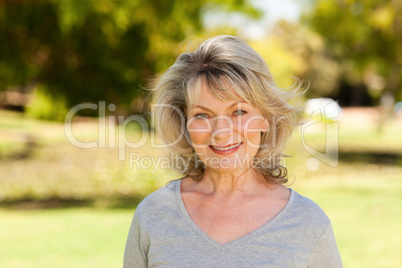 Portrait of a senior woman in the park