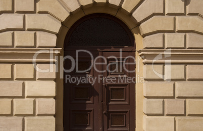 Door in a city building