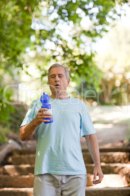 Man drinking water