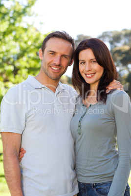 Lovely couple in the park