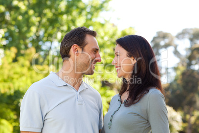 Lovely couple in the park