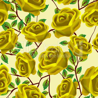 Yellow roses pattern