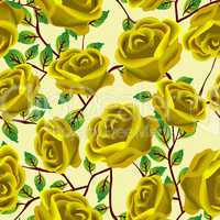 Yellow roses pattern