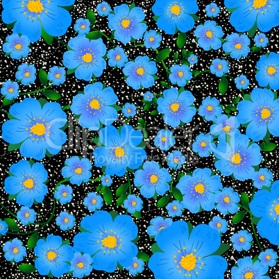 Blue floral background