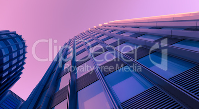 modern business building with reflection