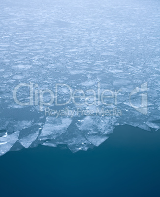 Texture of ice with snow