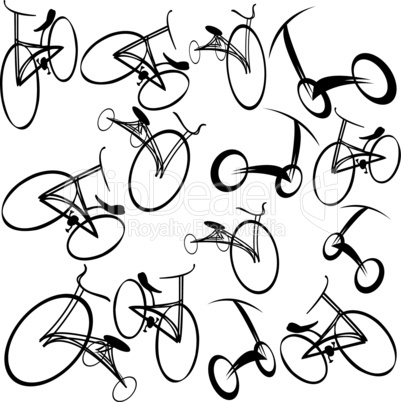 Bikes pattern illustration