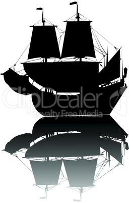 Old ship silhouette
