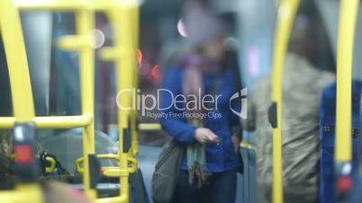 London Bus interior night