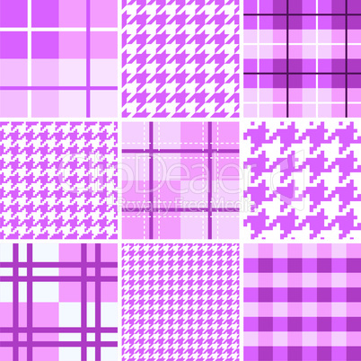 Pink seamless pattern collection