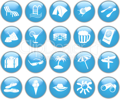 travel icons set