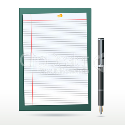 letter pad with pen