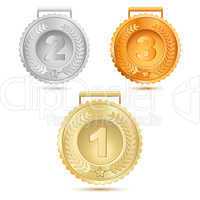 metallic medals